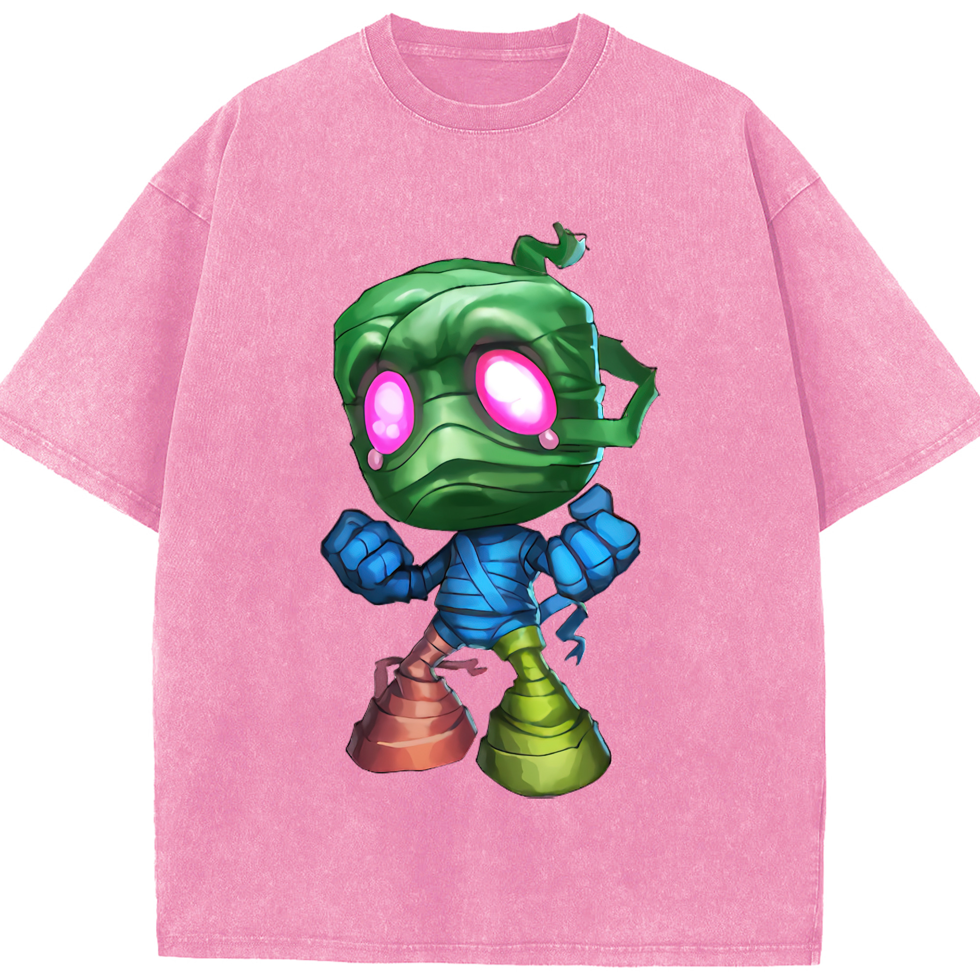 リーグ・オブ・レジェンド League of Legends LOL 綿100% ヴィンテージ風 半袖Tシャツ（フロントプリント）